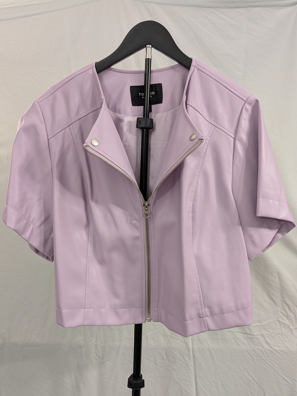 torrid Lavender Short-Sleeve Faux Leather Zip Jacket